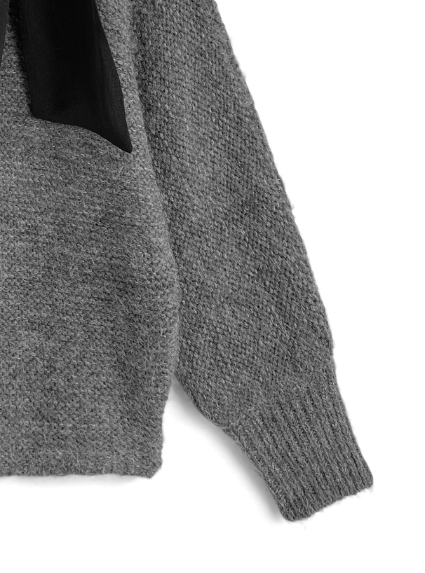 ワンショルダーリボンニットトップス