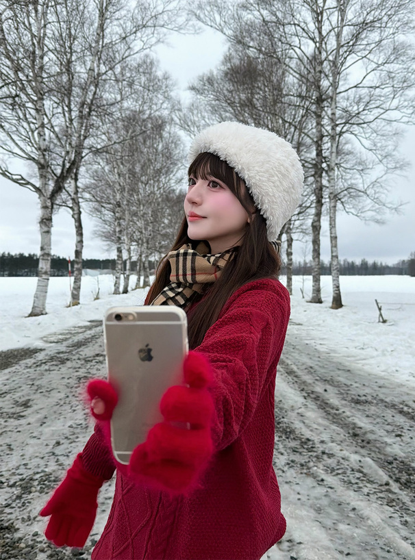 クルーネックケーブル編みニットミニワンピース