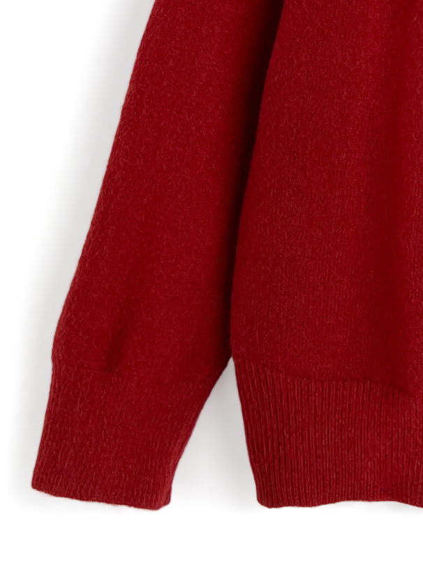 カーディガン×ベアトップニットアンサンブル