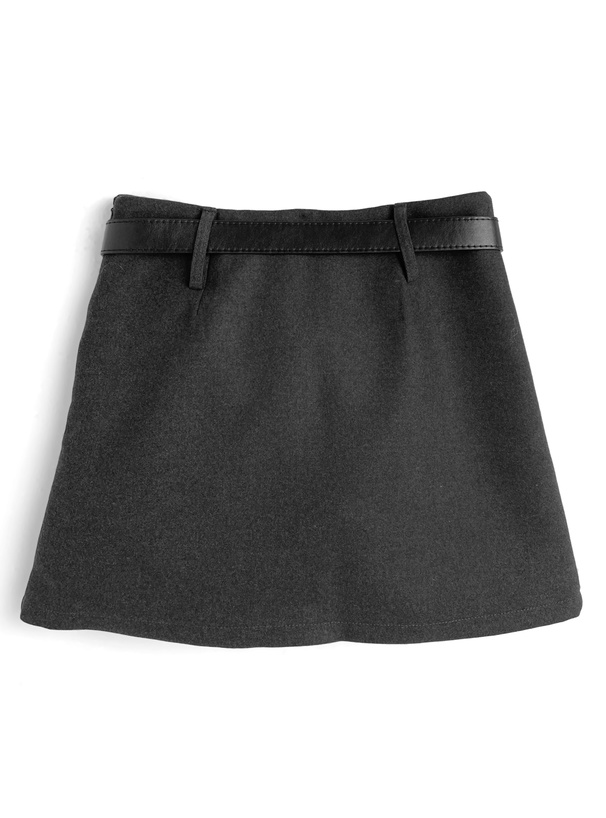 ベルト付きスリットミニスカートパンツ[ks199] | レディース