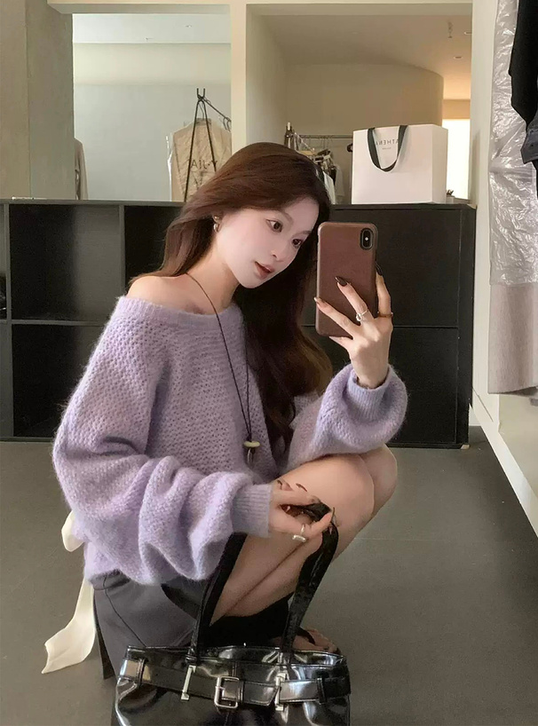 2Wayバックリボンニットトップス
