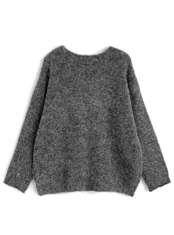 前後2Wayベロアリボンスパンコールニットトップス