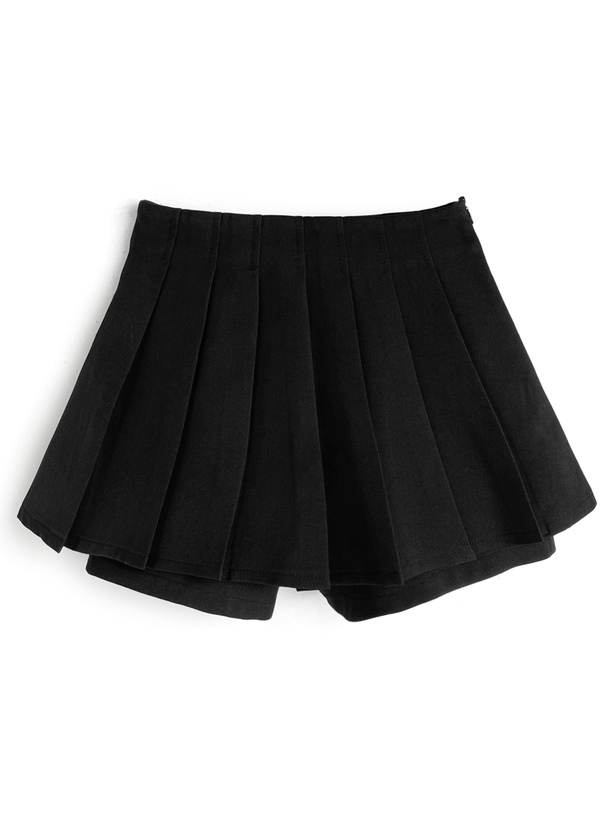 プリーツミニスカートパンツ