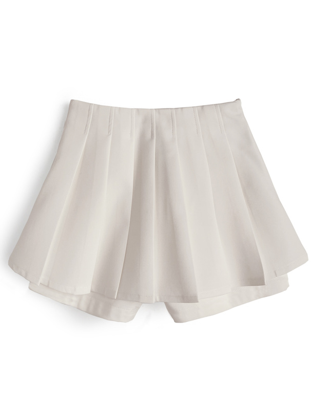 プリーツミニスカートパンツ