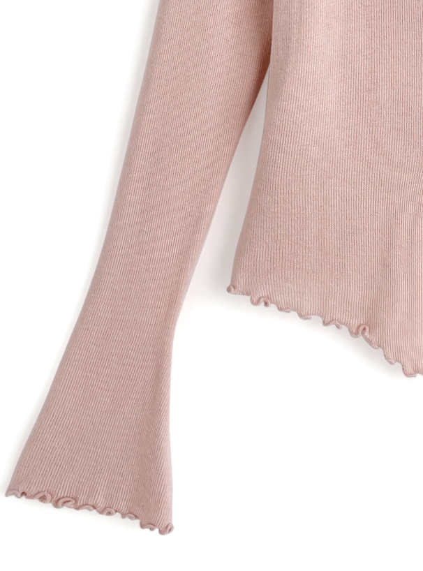 メロウフリルレイヤード風ニットトップス