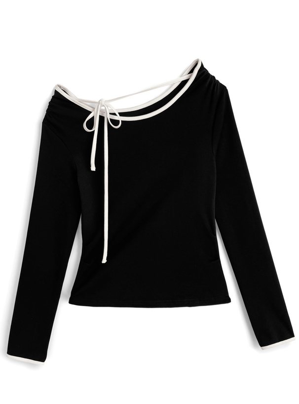 2Way配色リボントップス