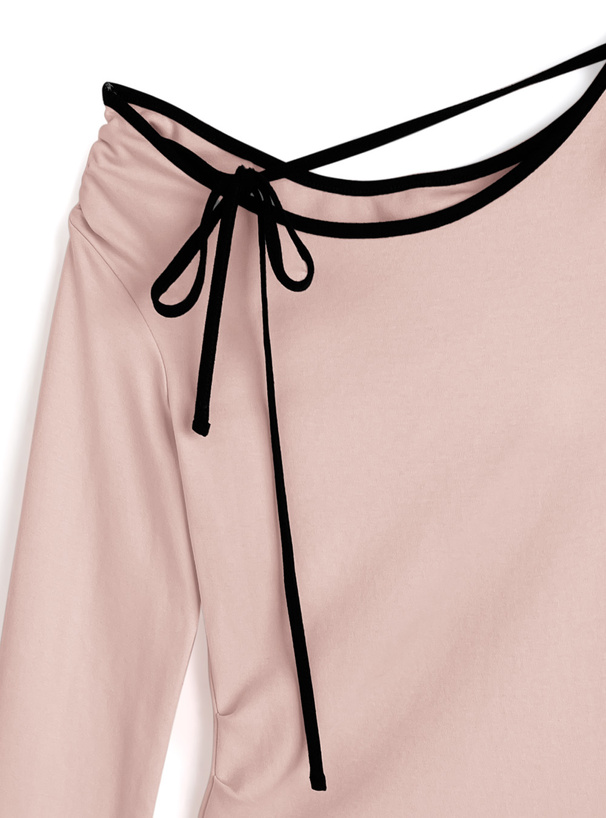 2Way配色リボントップス