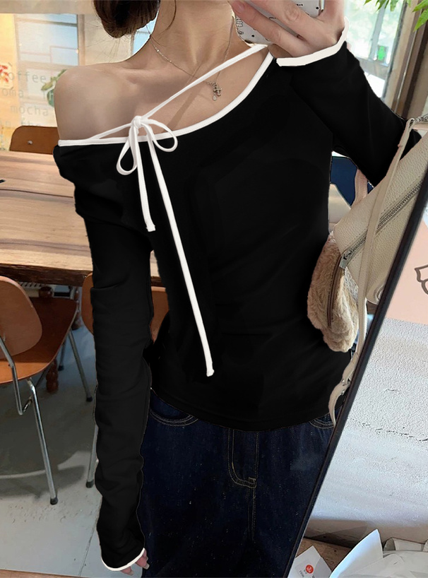 2Way配色リボントップス