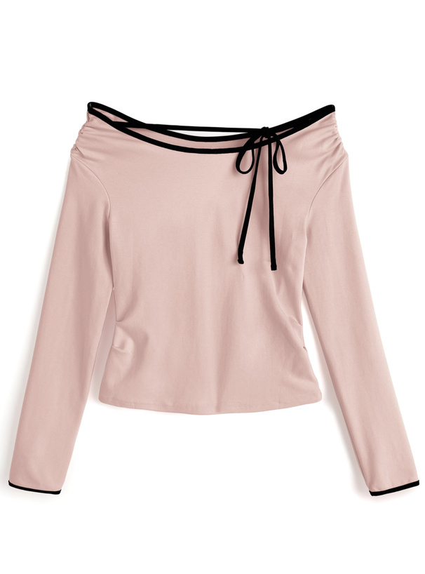 2Way配色リボントップス