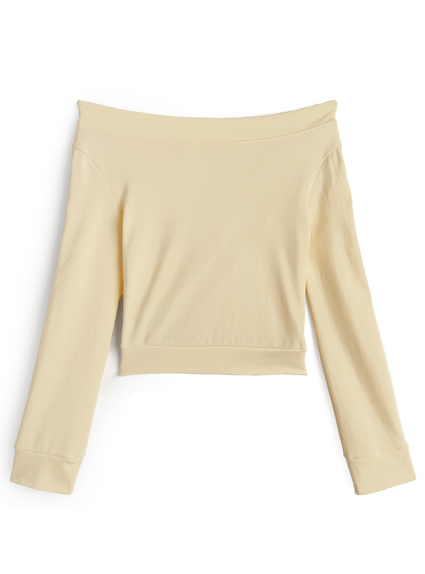 クロスデザインオフショルダートップス