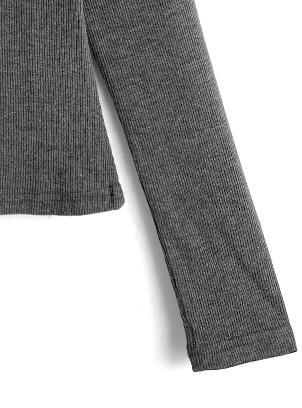 チェック柄シャツレイヤード風リボントップス