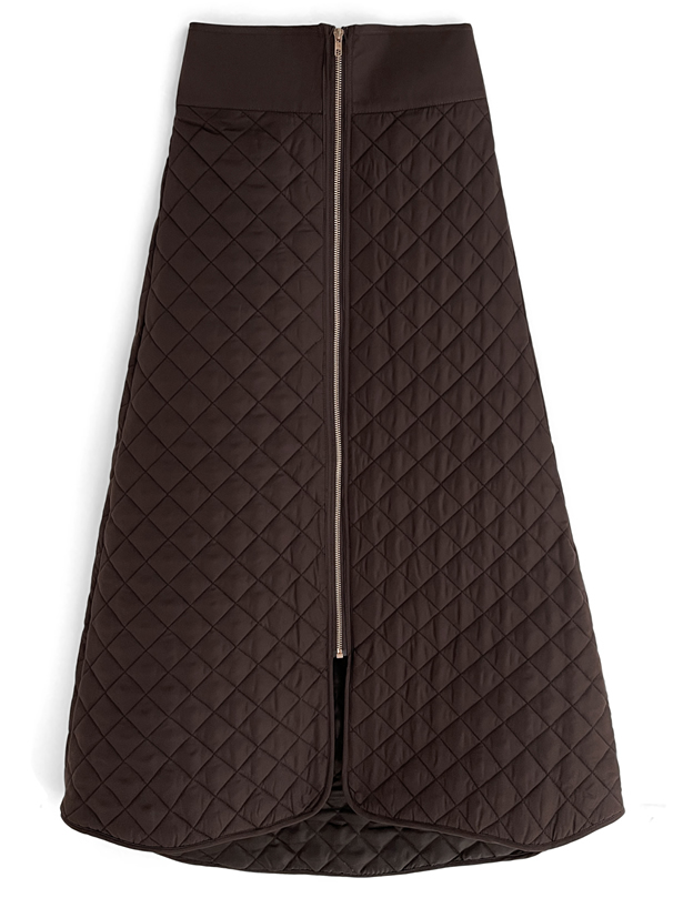 キルティングジッパーフレアスカート[kz175] | レディースファッション 