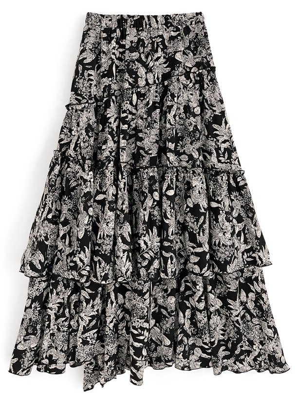 花柄ティアードスカート[kz424] | レディースファッション通販の