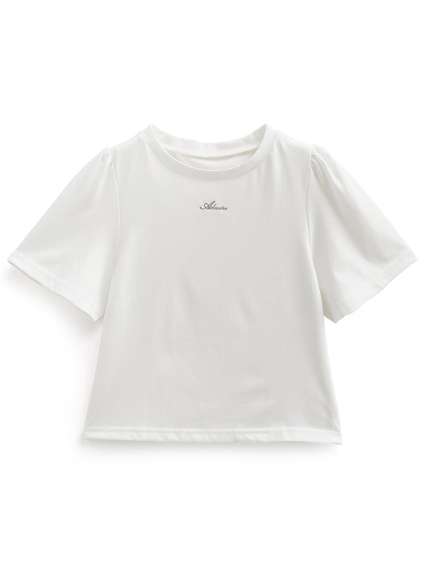 ロゴ刺繍ショート丈Tシャツ[kz514] | レディースファッション通販の 