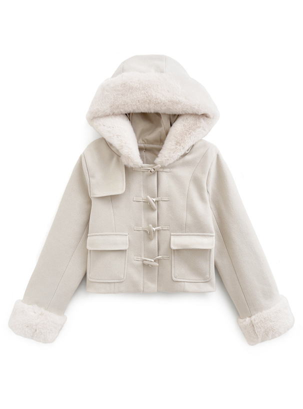 ファーショート丈ダッフルコート[kz580] | レディースファッション通販