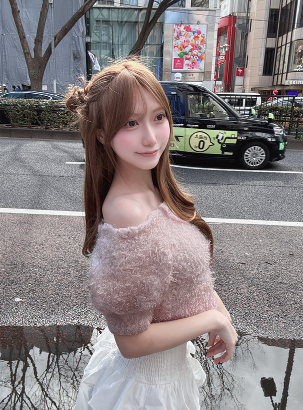 2Wayラメフェザーヤーンニットトップス