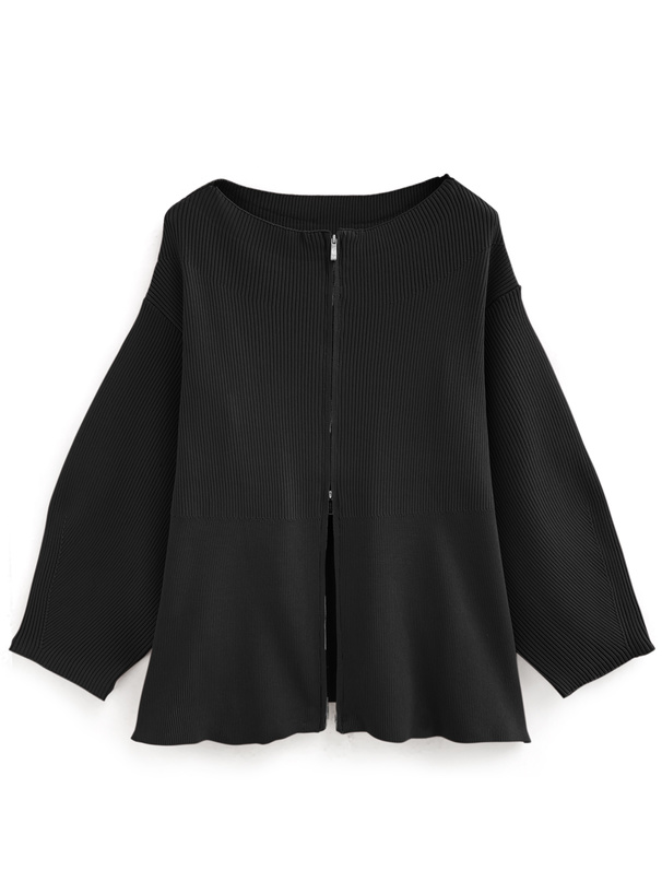 2Wayジップリブニットトップス[kz645]