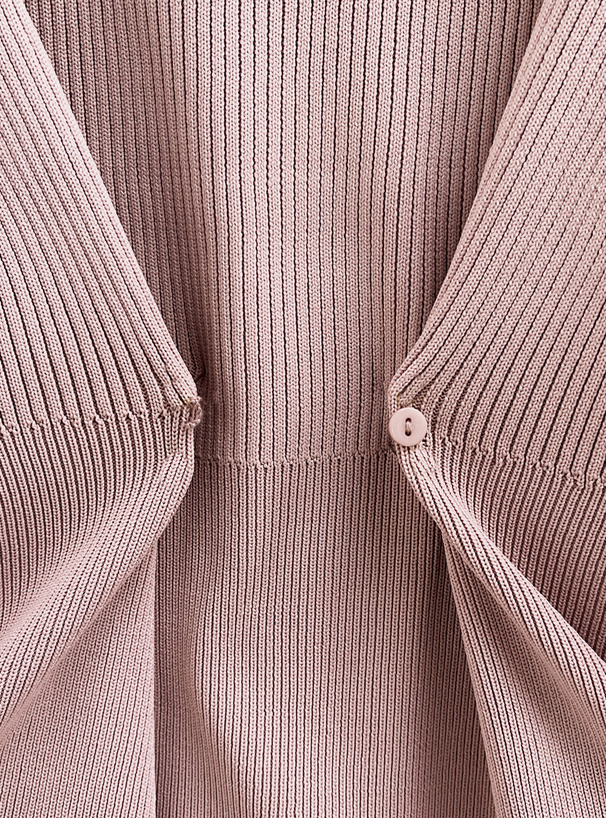 2Wayジップリブニットトップス