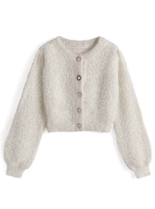 アソートボタンラメシャギーニットカーディガン[kz651] | レディース