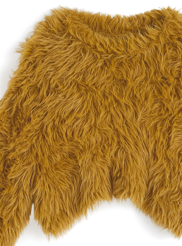 ショート丈シャギーニットトップス