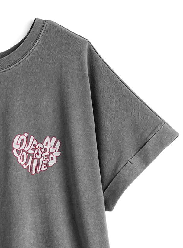 ピグメントロゴプリントルーズTシャツ