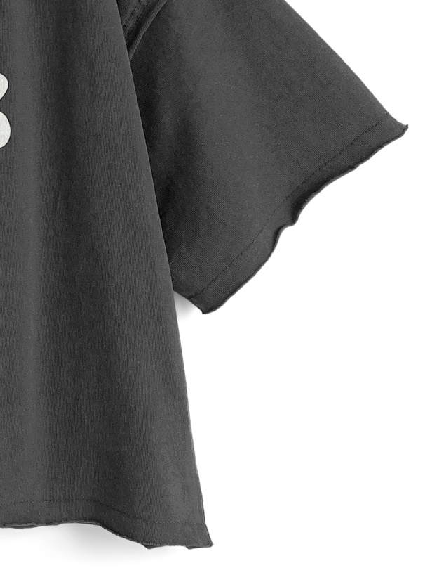 2Wayショート丈プリントTシャツ