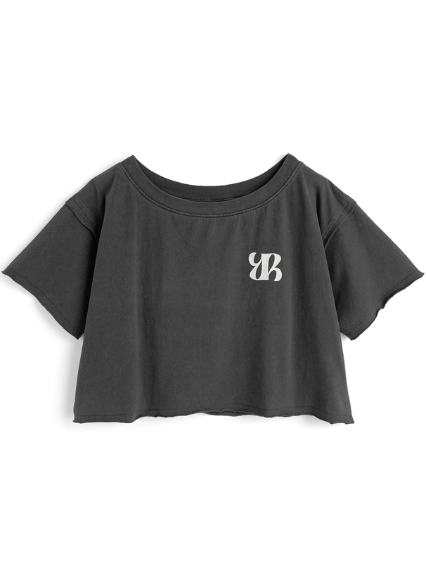2Wayショート丈プリントTシャツ