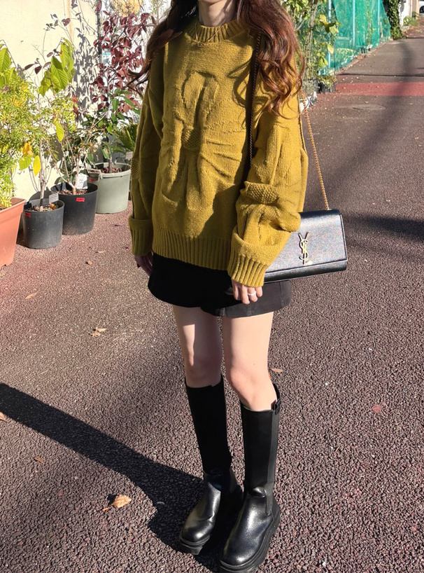 トップス K フラワージャガードニットトップス[kz673] | レディースファッション