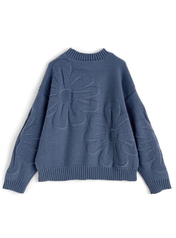 フラワージャガードニットトップス[kz673] | レディースファッション