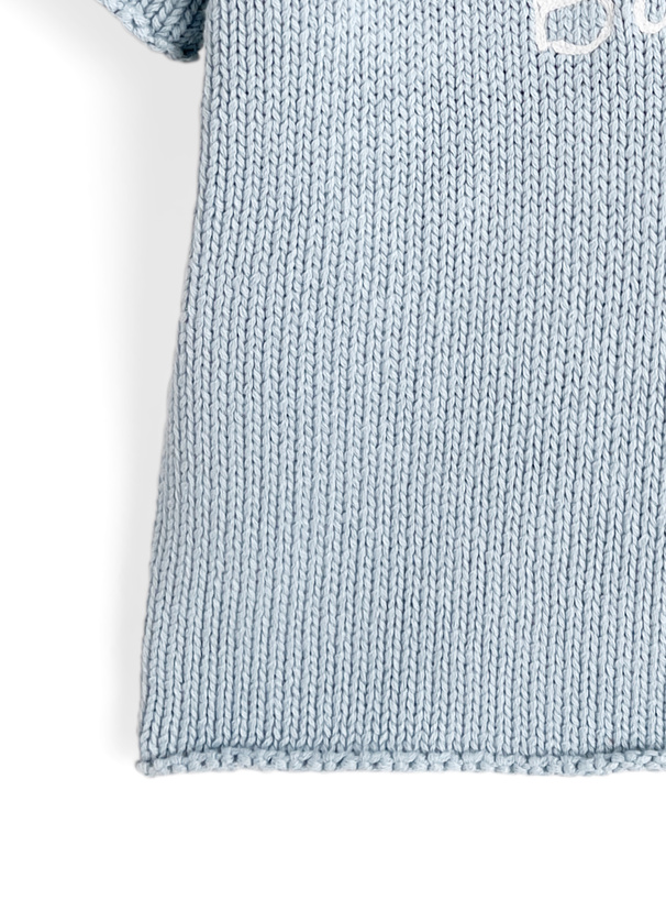 ロゴ刺繍ニットトップス