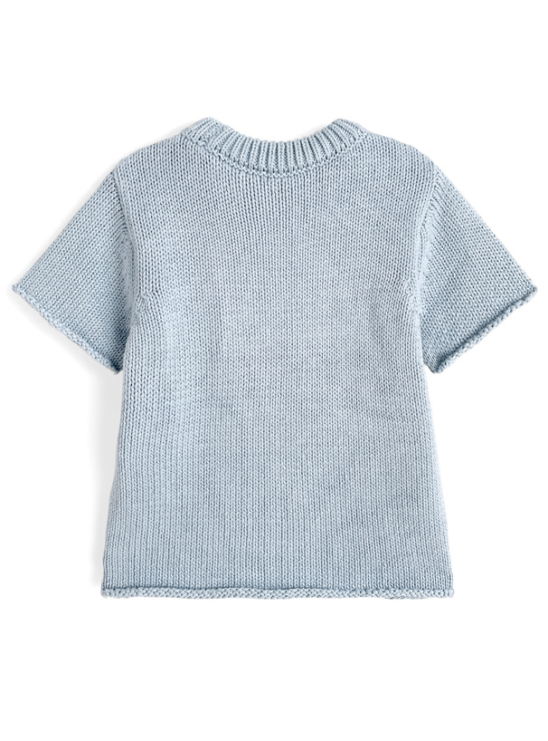 ロゴ刺繍ニットトップス