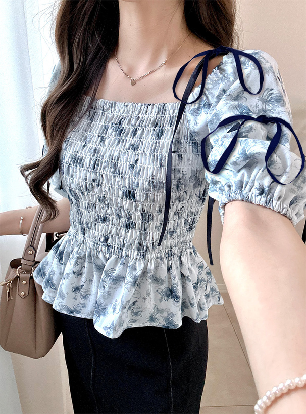 TOUJOURS ブラウス⭐︎ AZUL BY MOUSSY | ギャザーフリル2WAYブラウス (シャツ