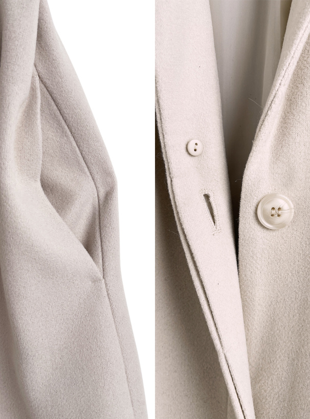 リボンベルト付きファーガウンコート