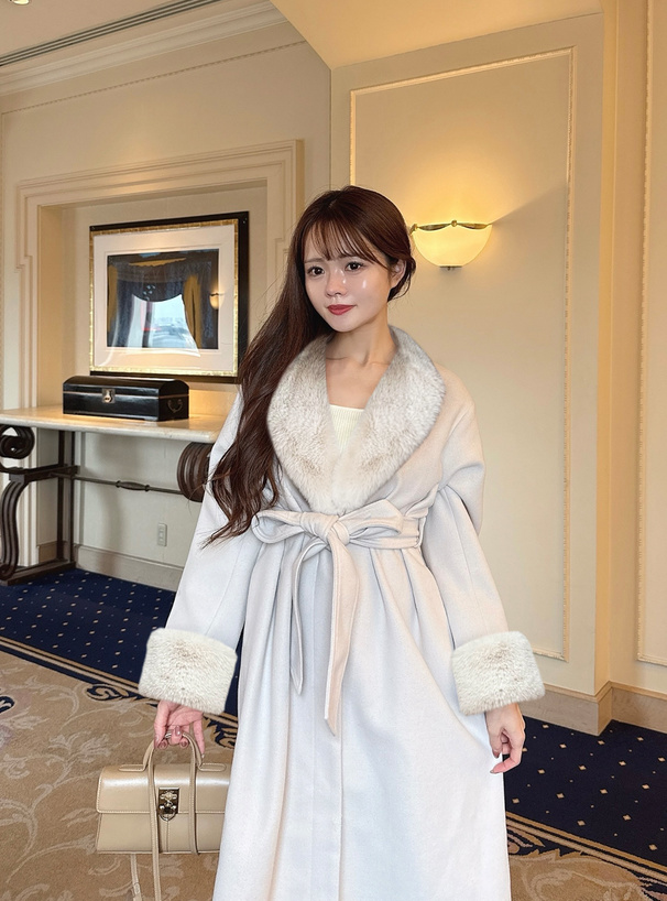 EDITION ファーロングガウンコート　新品未使用 one after another NICE CLAUP コート チェスターコート ファー付き