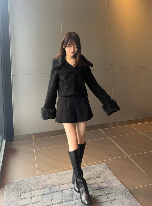 ショート丈　ファーコート 楽天市場】ヒョウ柄 ファーコート レディース ファージャケット