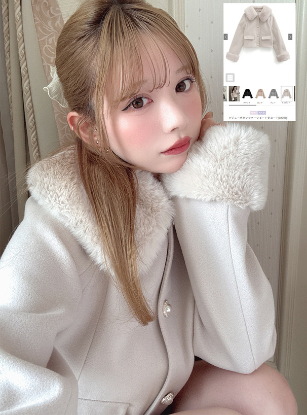 【極美品】トゥービーシック ボレロ ダブルビジュー ファー ショートビーバー TO BE CHIC（トゥー ビー シック） カーディガン UVビジューボレロ