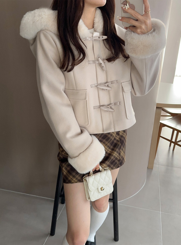 ビジューリボンショートダッフルコート - Ank Rouge(アンクルージュ)の