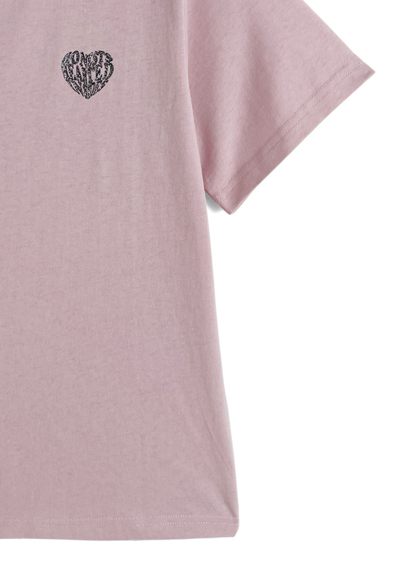 ラメレオパードハートロゴプリントTシャツ