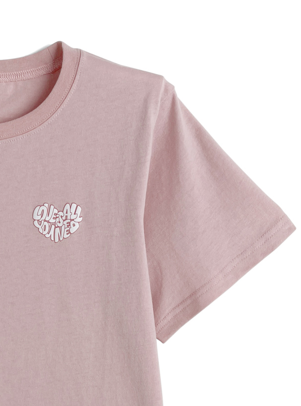 発泡ハートロゴプリントTシャツ