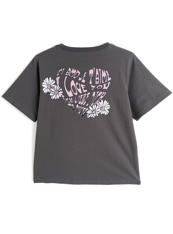 ハートロゴ刺繍Tシャツ
