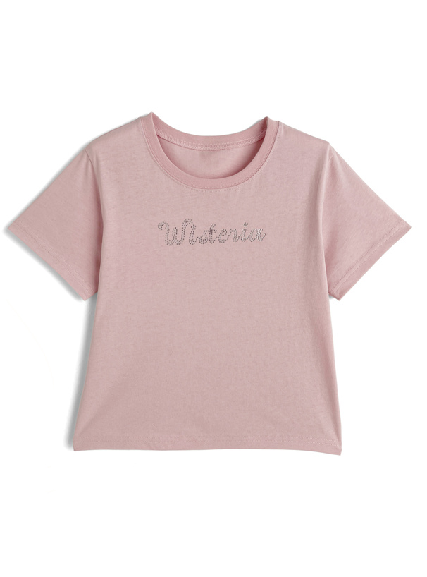 ラインストーンロゴTシャツ