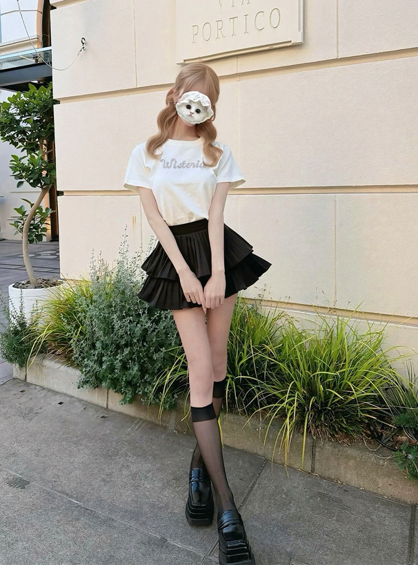 ラインストーンロゴTシャツ