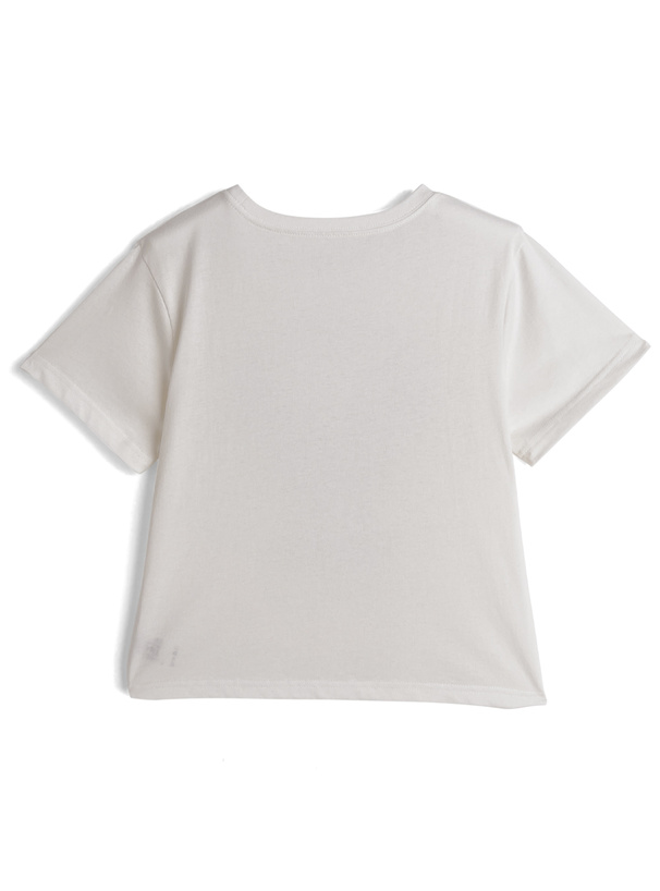 ラインストーンハートウィングロゴTシャツ