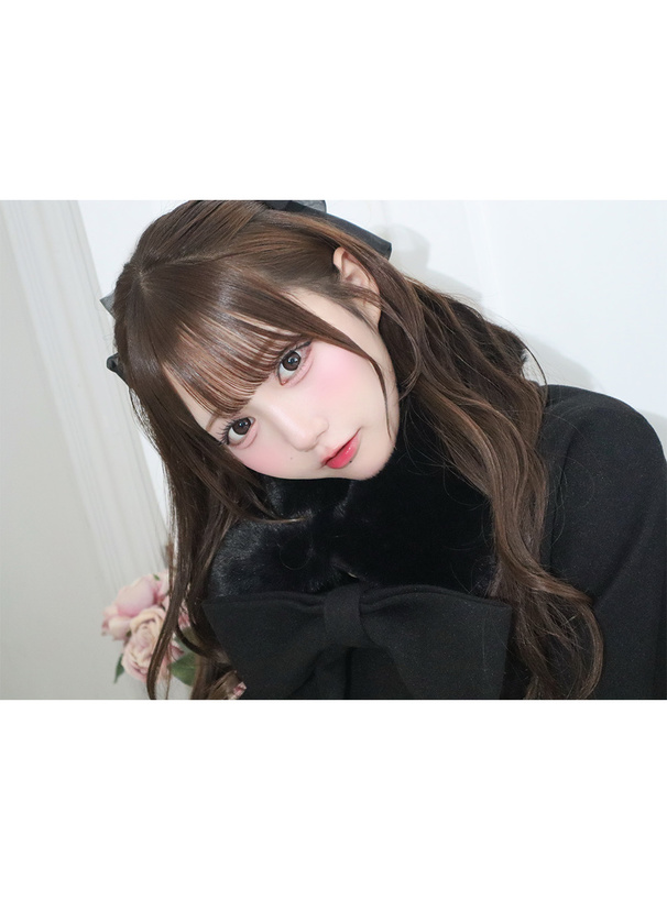 ファーティペット・リボン付きフレアコート