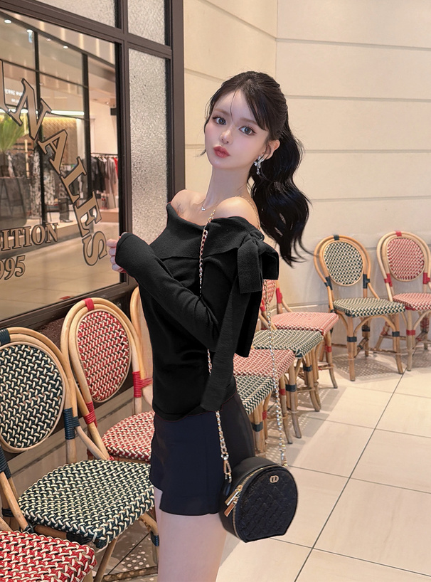 2Wayアシンメトリーリボンニットトップス[lt135] | レディース