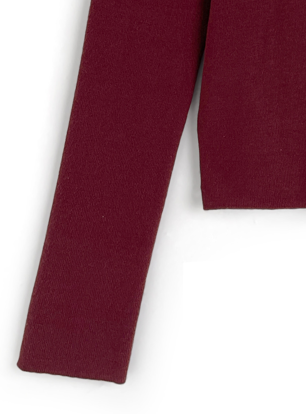 スキッパーポロニットトップス