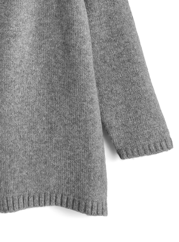 カーディガン×ベアトップニットアンサンブル