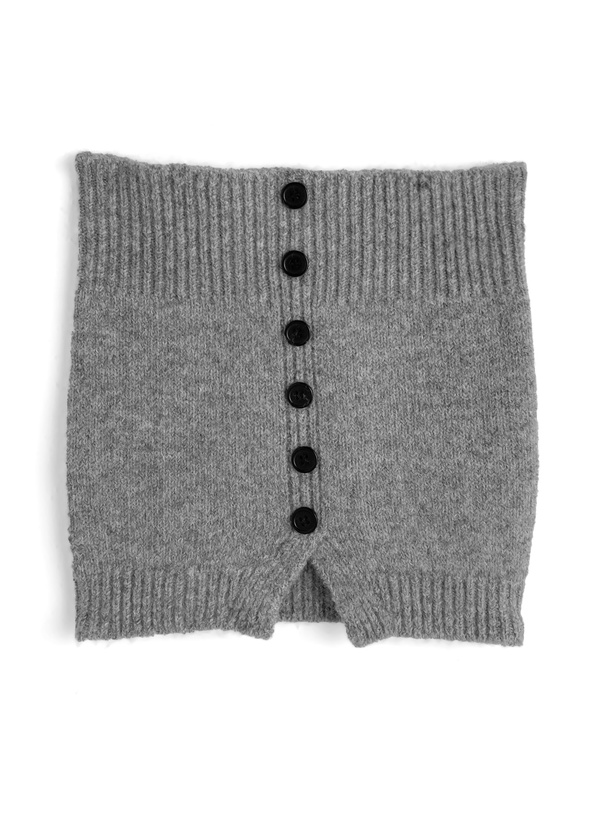 カーディガン×ベアトップニットアンサンブル