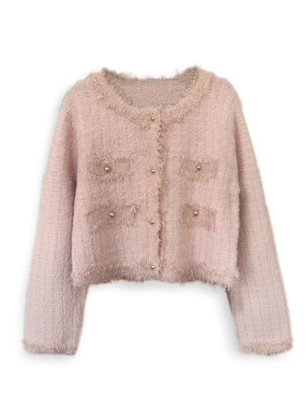 フリンジシャギーニットカーディガン