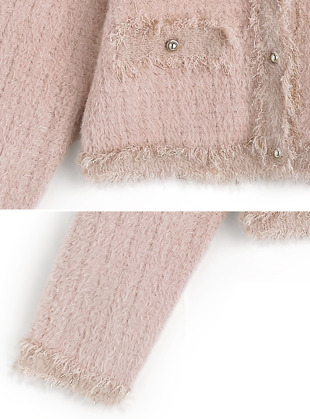 フリンジシャギーニットカーディガン